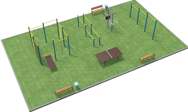 Проект спортплощадки 170 метров в Омске в Омске