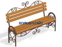 Лавочка кованная МАФ 1606 в Омске