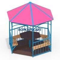 Беседка со столом, лавками и полом МАФ 4123 в Омске