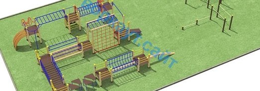 Проект спортплощадки с полосой препятствий в Омске