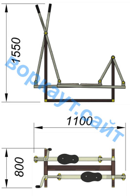 Уличный тренажер "Лыжник" УТ 008 в Омске