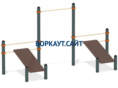 Воркаут с турником и двойной скамьей для пресса ВС-28 в Омске