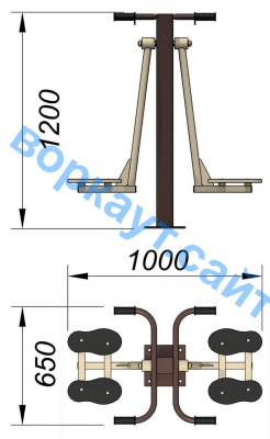 Уличный тренажер "Маятник" УТ 004 в Омске Уличный тренажер "Маятник" УТ 004 в Омске
