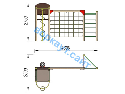 Детский спортивный комплекс Игровой ДСК 3111 в Омске Детский спортивный комплекс Игровой ДСК 3111 в Омске
