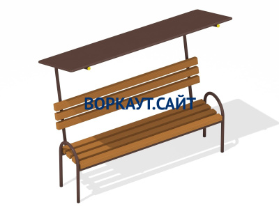 Лавочка под навесом МАФ 1607 в Омске