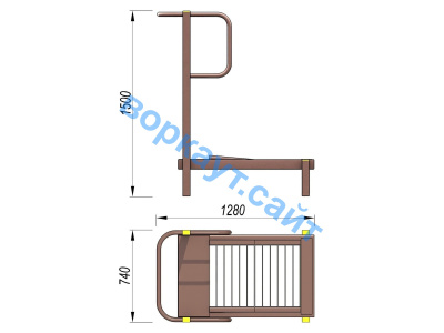 Уличный тренажер Беговая дорожка УТ 009 в Омске