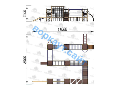 Детский спортивный комплекс Полоса препятствий ДСК 3116 в Омске