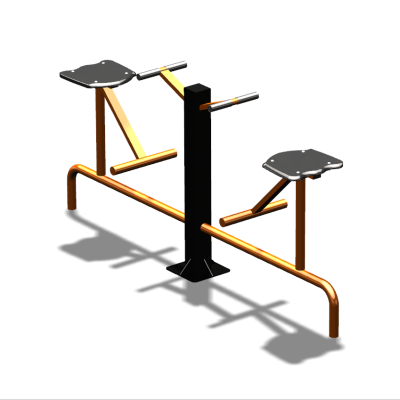 Уличный тренажер  "Твистер сидя двойной"   УТ216 в Омске