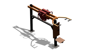 Силовой уличный тренажер  "Жим сидя"  УТ412 в Омске