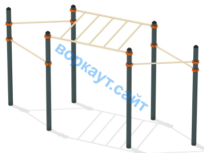 Турник разноуровневый с рукоходом ВС-26 в Омске
