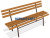 Лавочка со спинкой МАФ 1604 в Омске