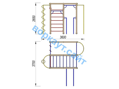 Детский спортивный комплекс Гимнастический ДСК 3107 в Омске