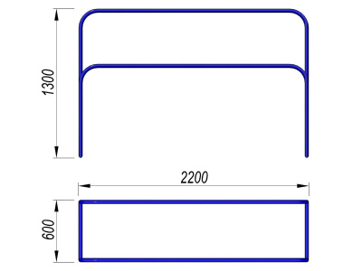 Брусья разновысокие МАФ 3531 в Омске