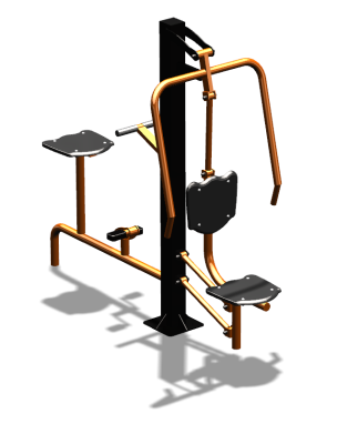 Уличный тренажер "Жим от груди Вело" УТ321 в Омске