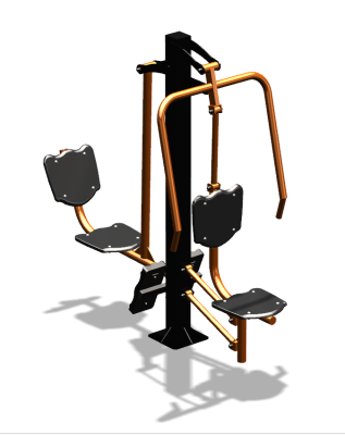 Уличный тренажер "Жим от груди Жим ногами" УТ304 в Омске