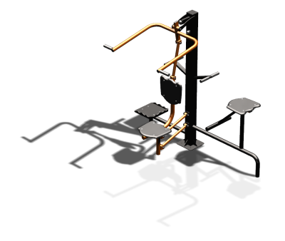 Уличный тренажер "Верхняя тяга Твистер стоя Твистер сидя" УТ336 в Омске