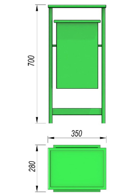 Урна с крышкой МАФ 1631 в Омске