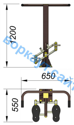 Уличный тренажер "Балансир" УТ 007 в Омске