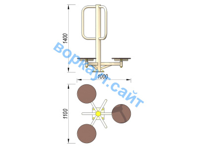 Уличный тренажер Орбита УТ 011 в Омске