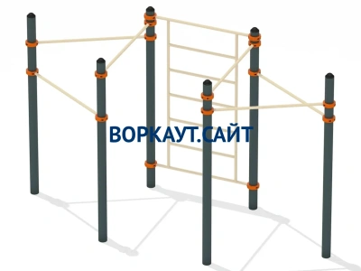 Воркаут турник разноуровневый с шведской стенкой ВС-25 в Омске