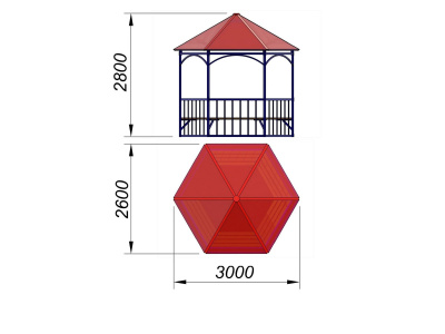 Беседка с лавками МАФ 4120 в Омске