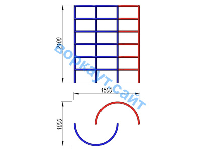 Шведская стенка полукруглая ДСК 3503 в Омске